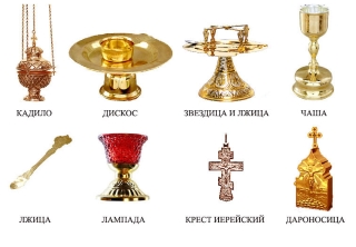 Священные сосуды и священные вещи