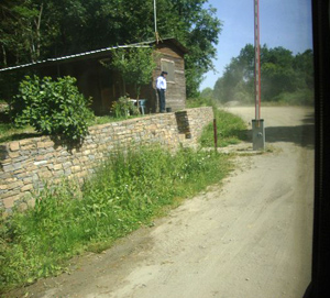 Полицейский на дороге в Ватопед