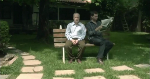 Dad, son and the bird