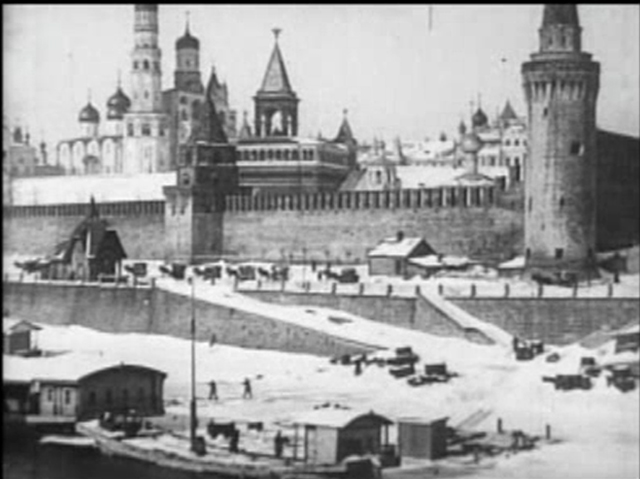 Кинохроника: Москва под снегом 1908г.